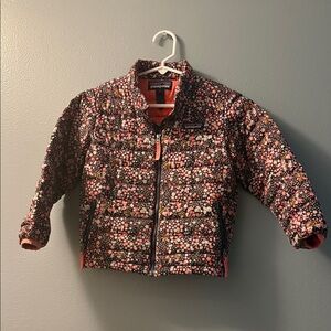 Patagonia Kids Floral Puffer Jacket - Black and Pink